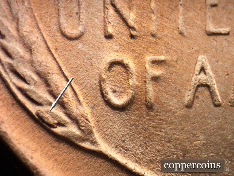 Die-stage B marker on 1951D•1MM•068 (1951 Repunched Mint Mark).