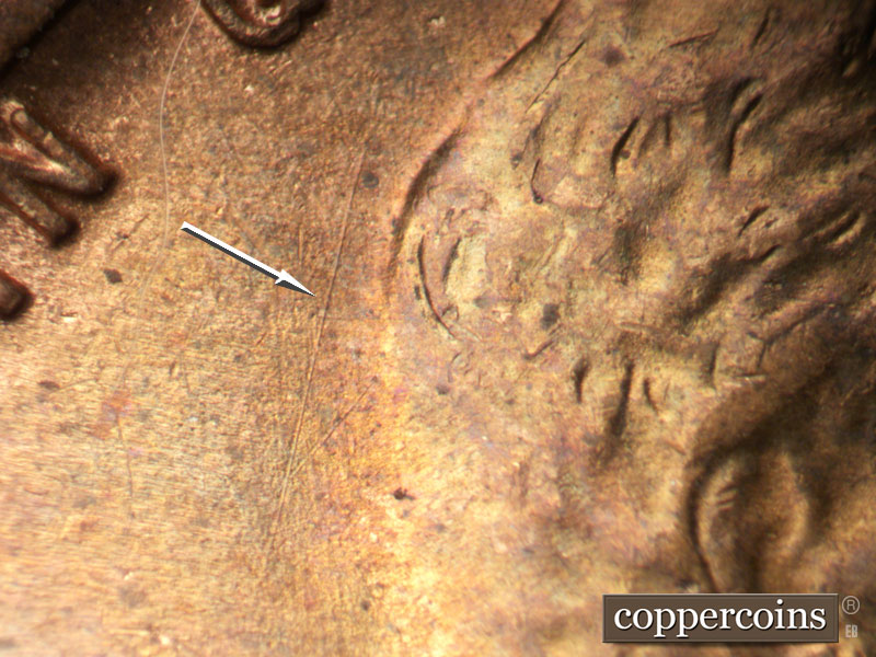 Die-stage B marker on 1951D•1MM•070 (1951 Repunched Mint Mark).