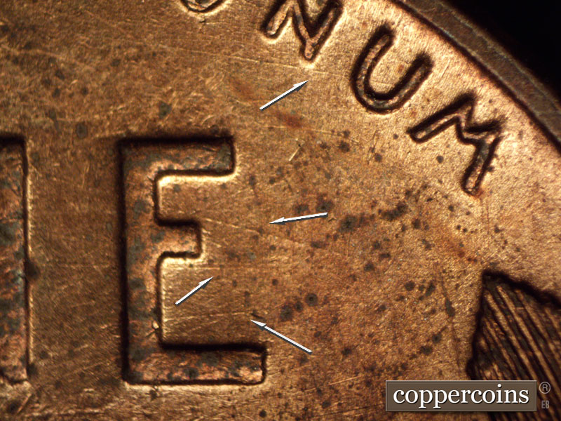 Die-stage A marker on 1951D•1OM•002 (1951 Over Mint Mark).