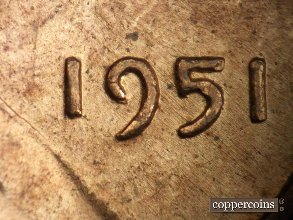 Die-stage A marker on 1951P•1DO•003 showing Date for reference.