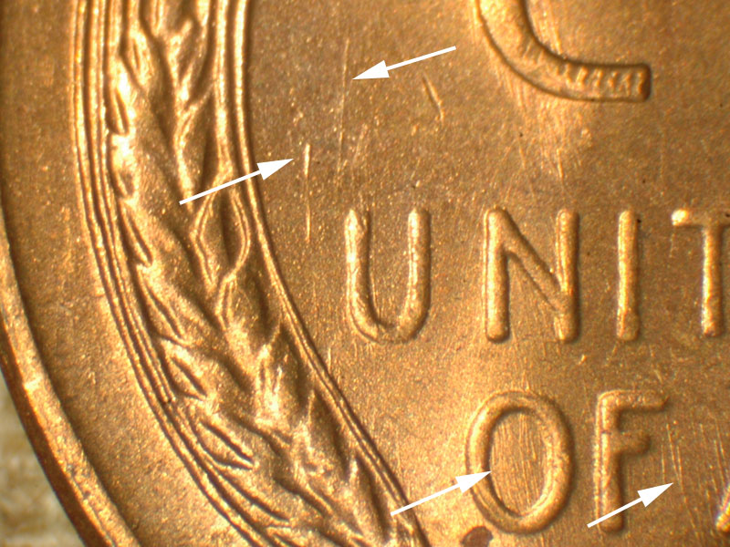 Die-stage B marker on 1951S•1MM•009 (1951 Repunched Mint Mark).
