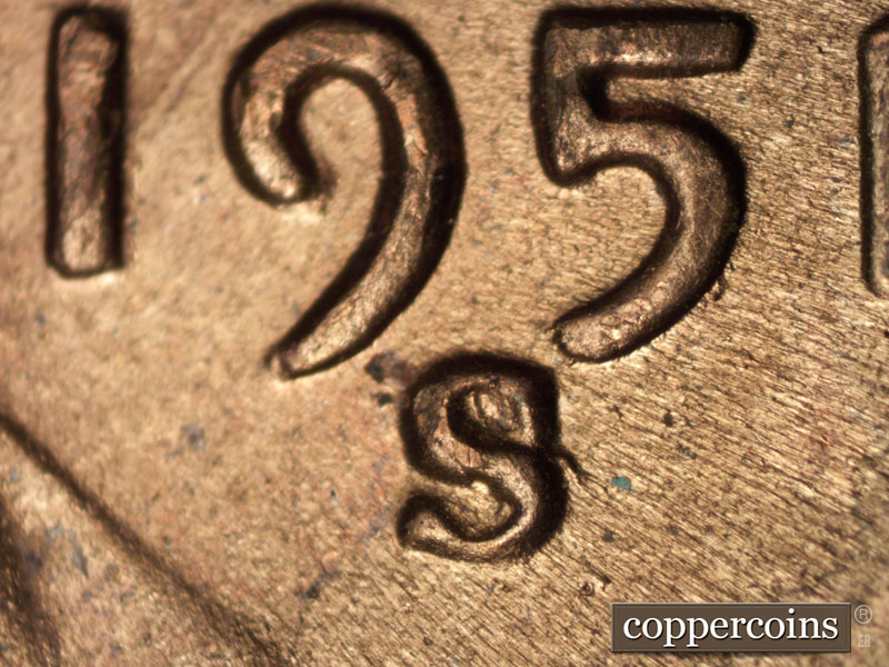 Die-stage C marker on 1951S•1MM•010 (1951 Repunched Mint Mark).