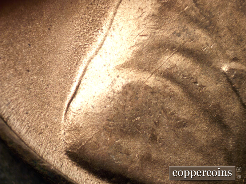 Die-stage C marker on 1951S•1MM•010 (1951 Repunched Mint Mark).
