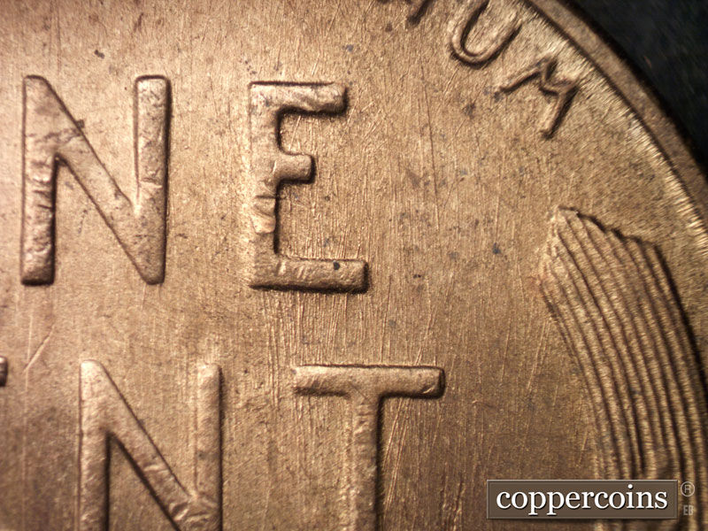 Die-stage C marker on 1951S•1MM•010 (1951 Repunched Mint Mark).