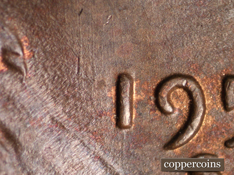 Die-stage C marker on 1951S•1MM•013 (1951 Repunched Mint Mark).