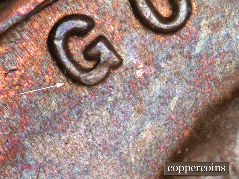 Die-stage C marker on 1951S•1MM•013 (1951 Repunched Mint Mark).