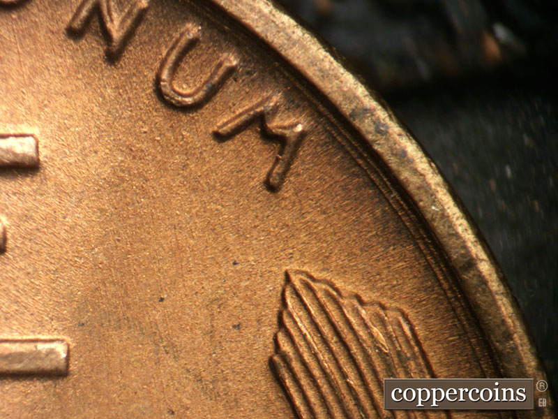 Die-stage B marker on 1951S•1MM•018 (1951 Repunched Mint Mark).