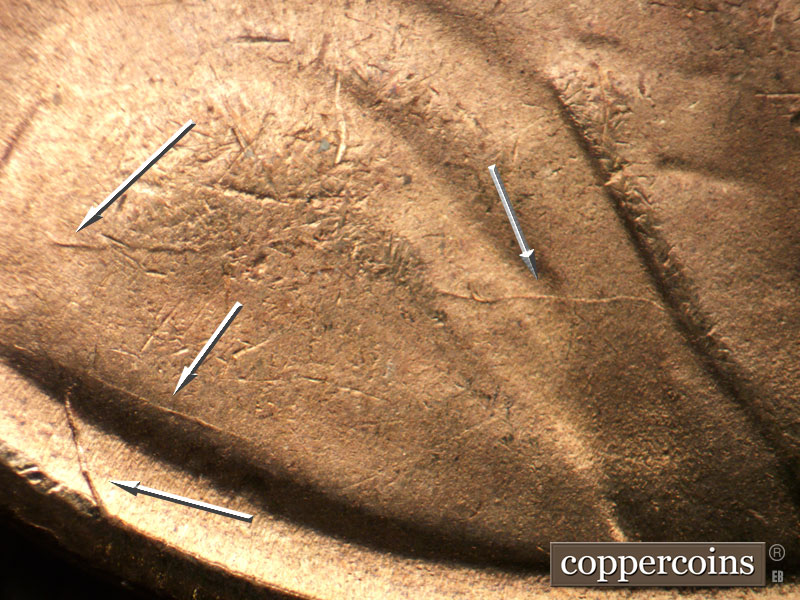 Die-stage C marker on 1951S•1MM•018 (1951 Repunched Mint Mark).