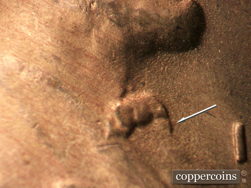 Die-stage C marker on 1951S•1MM•020 (1951 Repunched Mint Mark).