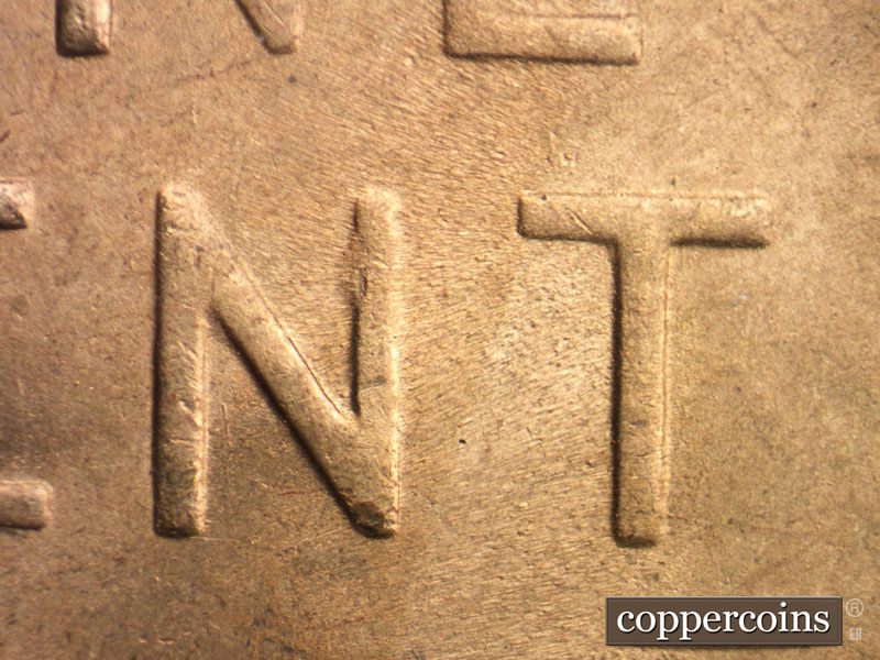 Die-stage B marker on 1951S•1MM•022 (1951 Repunched Mint Mark).
