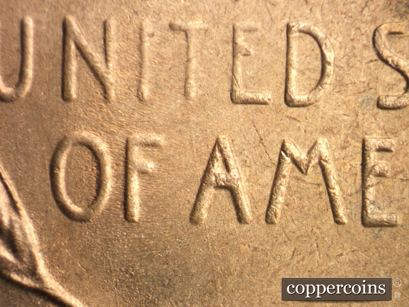 Die-stage B marker on 1951S•1MM•022 (1951 Repunched Mint Mark).