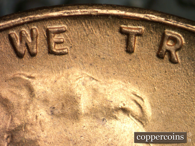 Die-stage C marker on 1951S•1MM•022 (1951 Repunched Mint Mark).