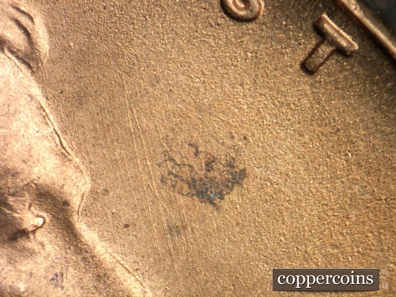 Die-stage C marker on 1951S•1MM•022 (1951 Repunched Mint Mark).