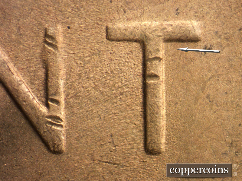 Die-stage C marker on 1951S•1MM•022 (1951 Repunched Mint Mark).