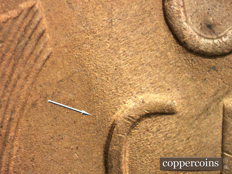 Die-stage C marker on 1951S•1MM•022 (1951 Repunched Mint Mark).