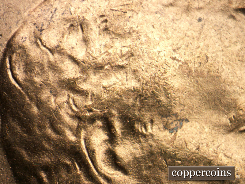 Die-stage B marker on 1951S•1MM•025 (1951 Repunched Mint Mark).