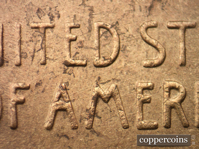 Die-stage B marker on 1951S•1MM•026 (1951 Repunched Mint Mark).
