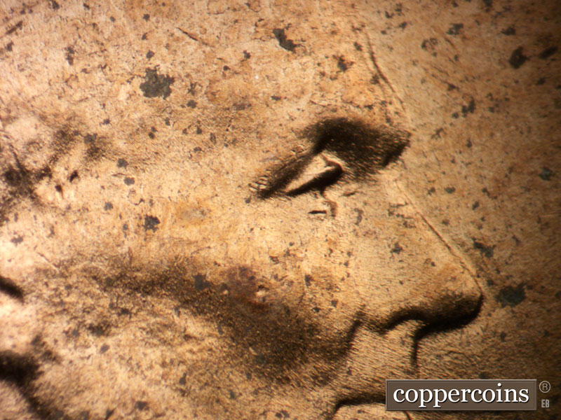 1952 Lincoln cent obverse, CopperCoins die 1952D•1DO•001.