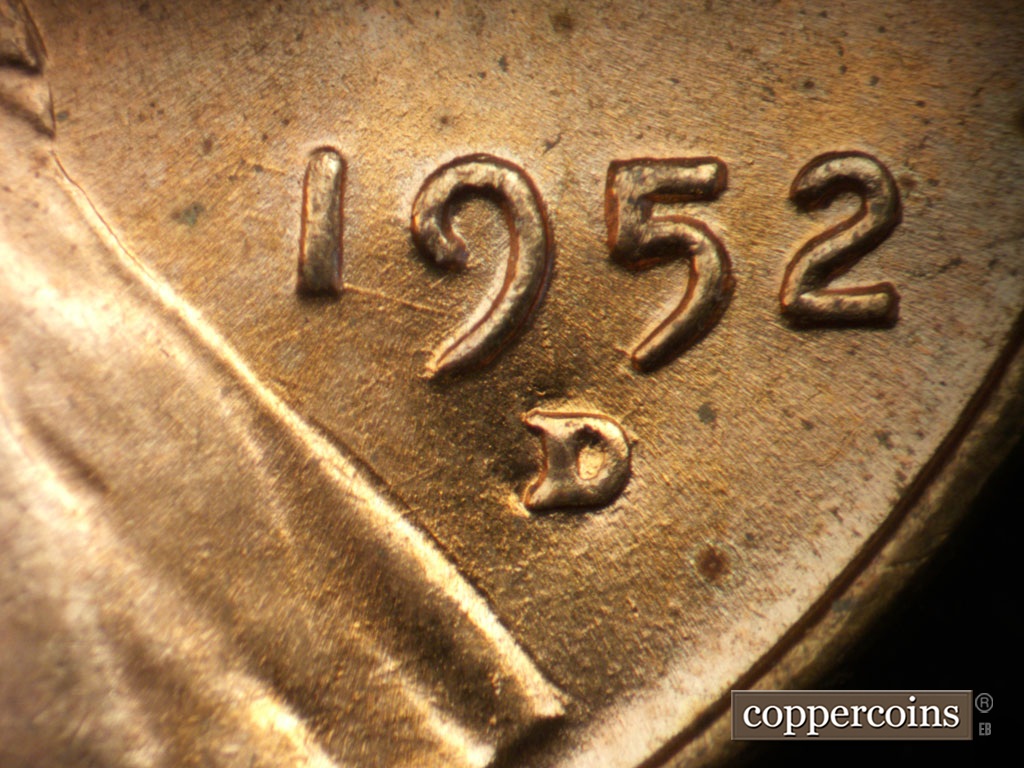 Die-stage B marker on 1952D•1DO•010 showing Date for reference.