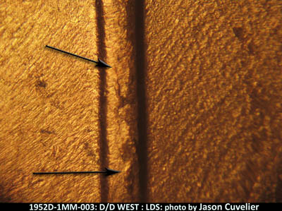 Die-stage C marker on 1952D•1MM•003 (1952 Repunched Mint Mark).
