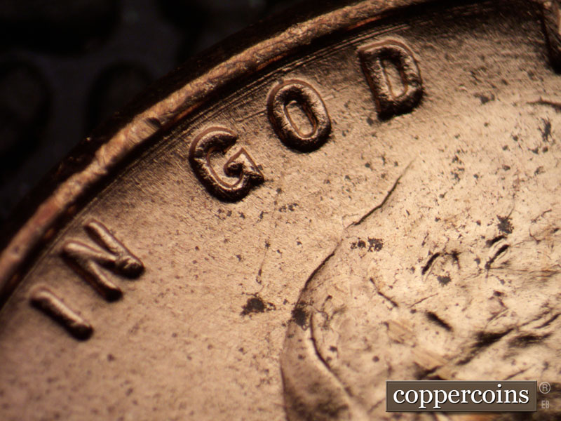 Die-stage B marker on 1952D•1MM•016 (1952 Repunched Mint Mark).