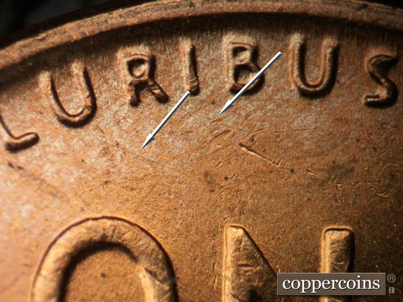 Die-stage C marker on 1952D•1MM•022 (1952 Repunched Mint Mark).