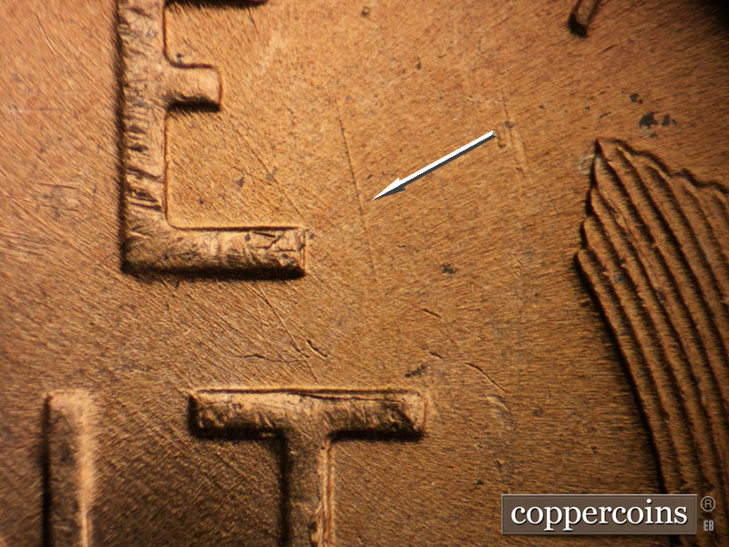 Die-stage C marker on 1952D•1MM•022 (1952 Repunched Mint Mark).