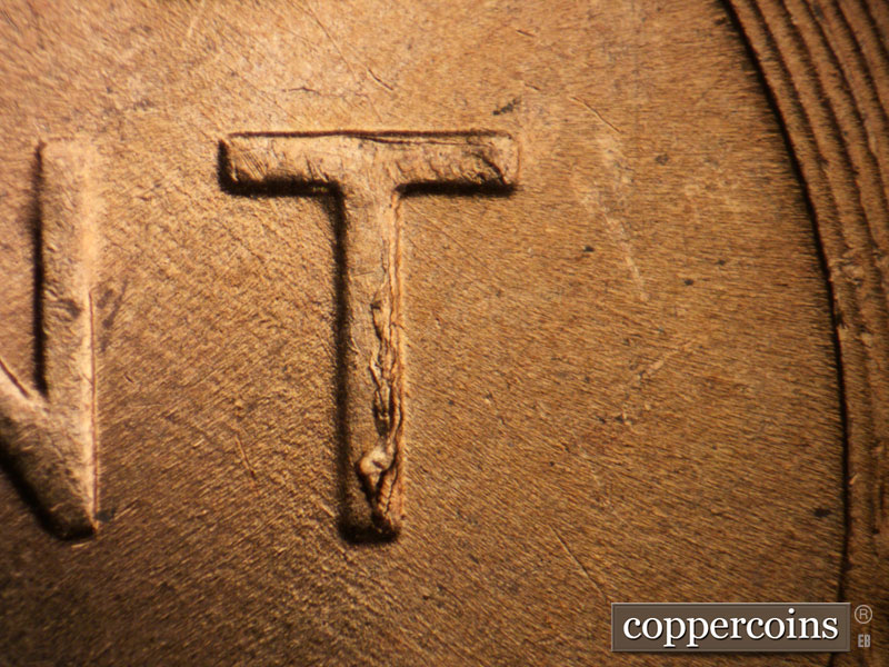 Die-stage C marker on 1952D•1MM•022 (1952 Repunched Mint Mark).