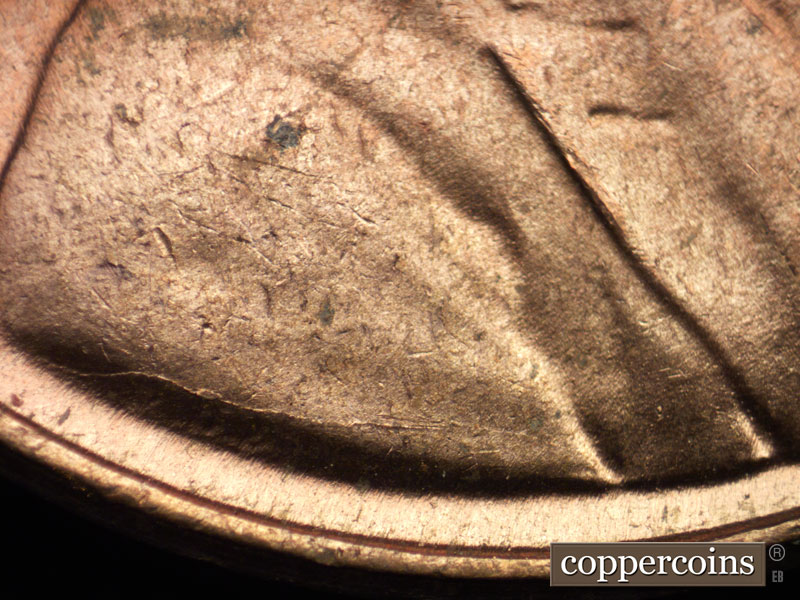 Die-stage B marker on 1952D•1MM•024 (1952 Repunched Mint Mark).
