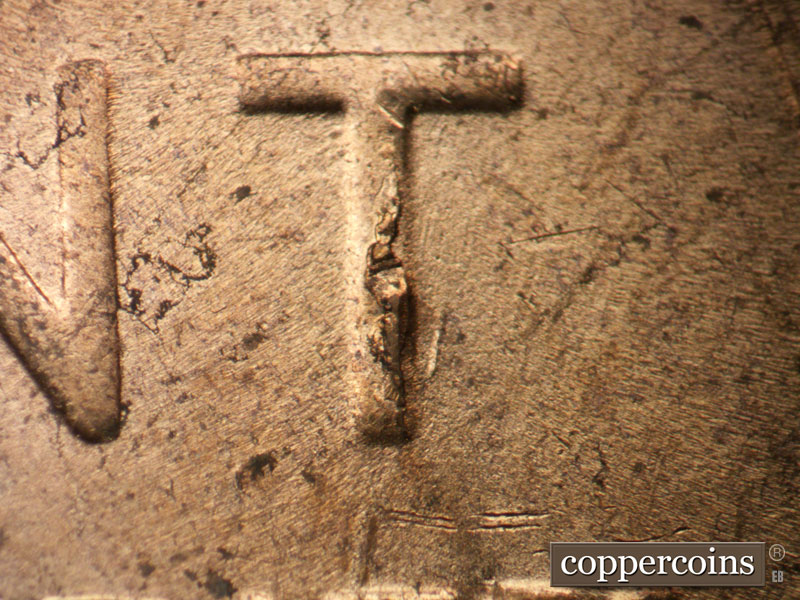 Die-stage C marker on 1952D•1MM•031 (1952 Repunched Mint Mark).