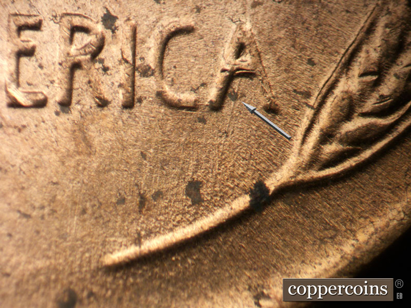 Die-stage C marker on 1952D•1MM•031 (1952 Repunched Mint Mark).