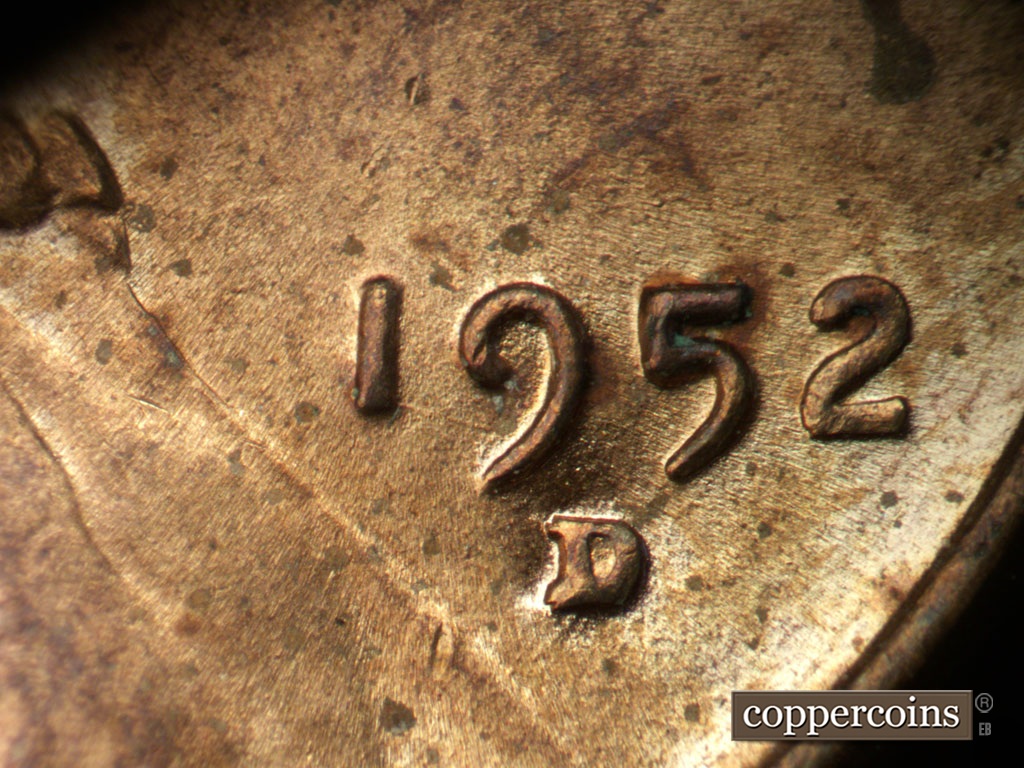 Die-stage B marker on 1952D•1MM•035 showing Date for reference.