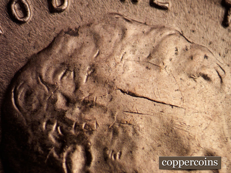 Die-stage C marker on 1952D•1MM•037 (1952 Repunched Mint Mark).
