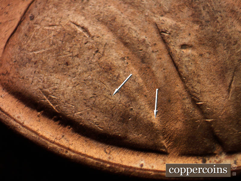 Die-stage C marker on 1952D•1MM•051 (1952 Repunched Mint Mark).