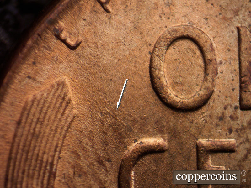 Die-stage C marker on 1952D•1MM•051 (1952 Repunched Mint Mark).