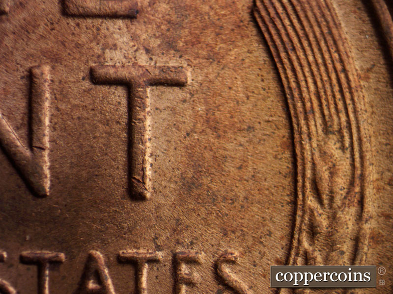 Die-stage C marker on 1952D•1MM•051 (1952 Repunched Mint Mark).
