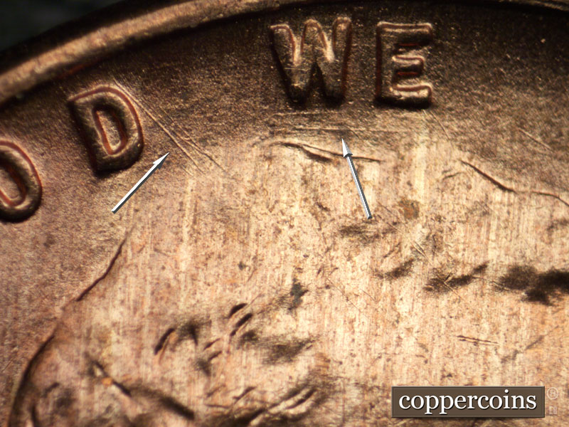 Die-stage C marker on 1952D•1MM•054 (1952 Repunched Mint Mark).