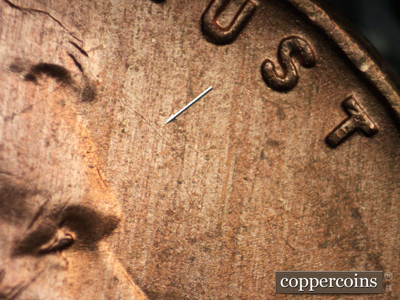Die-stage C marker on 1952D•1MM•054 (1952 Repunched Mint Mark).
