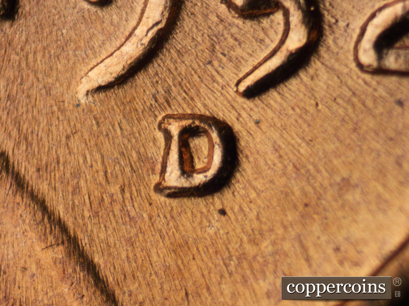 1952 Lincoln cent obverse, CopperCoins die 1952D•1MM•056.
