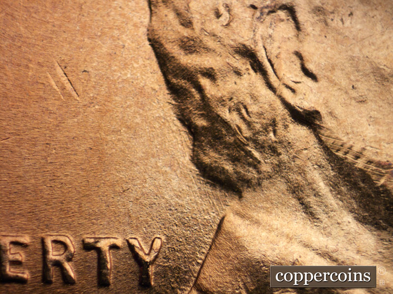 Die-stage B marker on 1952D•1MM•056 (1952 Repunched Mint Mark).
