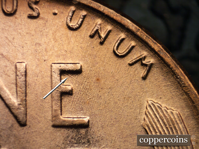 Die-stage B marker on 1952D•1MM•056 (1952 Repunched Mint Mark).
