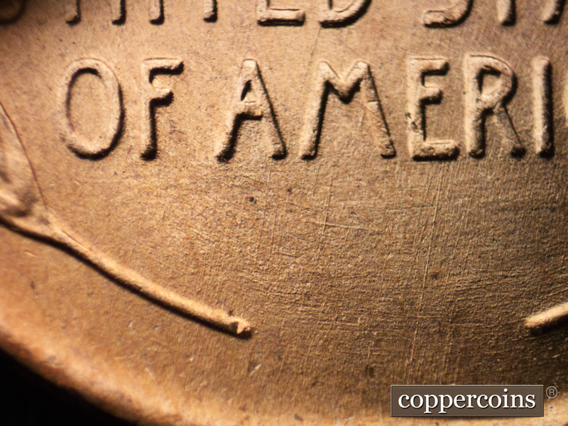 Die-stage B marker on 1952D•1MM•056 (1952 Repunched Mint Mark).