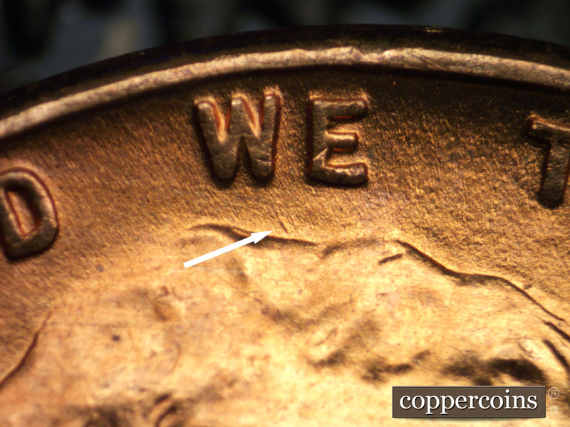 Die-stage C marker on 1952D•1MM•059 (1952 Repunched Mint Mark).