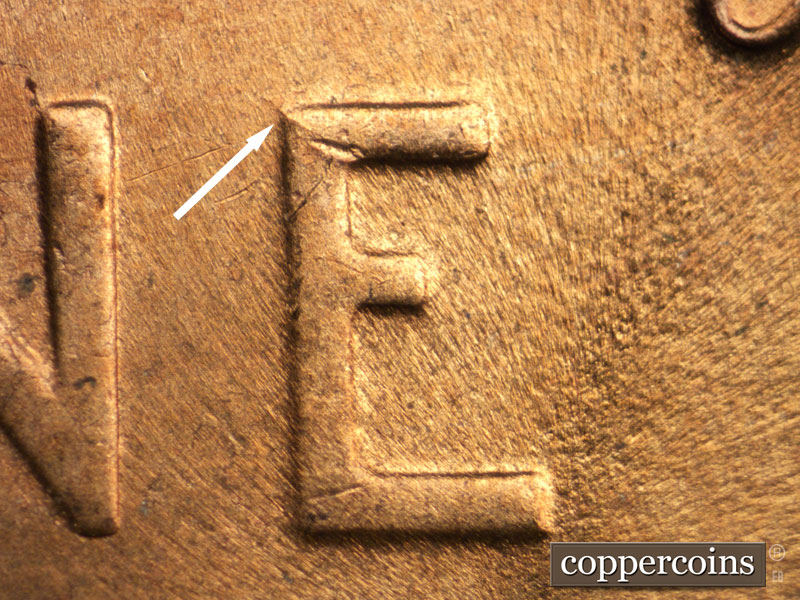 Die-stage C marker on 1952D•1MM•059 (1952 Repunched Mint Mark).