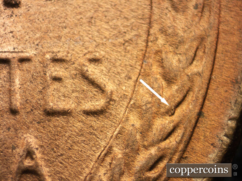Die-stage C marker on 1952D•1MM•059 (1952 Repunched Mint Mark).