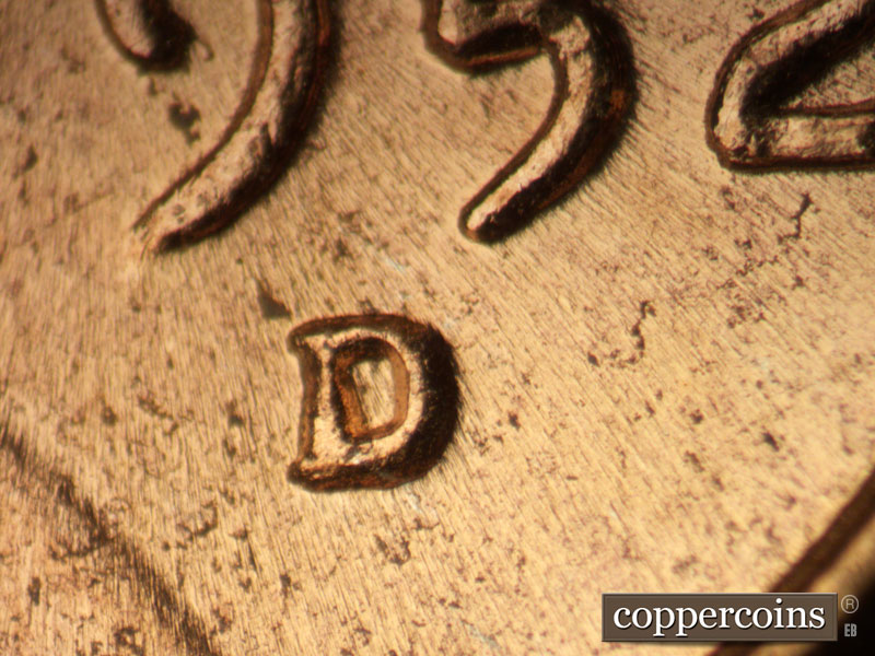 1952 Lincoln cent obverse, CopperCoins die 1952D•1MM•064.