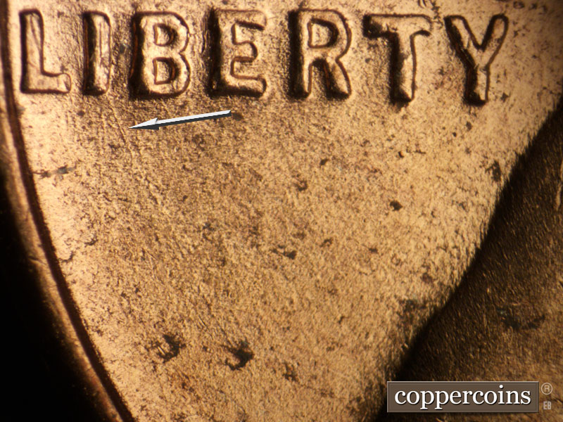 Die-stage B marker on 1952D•1MM•064 (1952 Repunched Mint Mark).