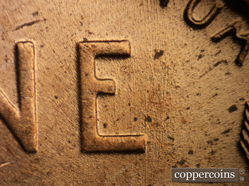 Die-stage B marker on 1952D•1MM•064 (1952 Repunched Mint Mark).