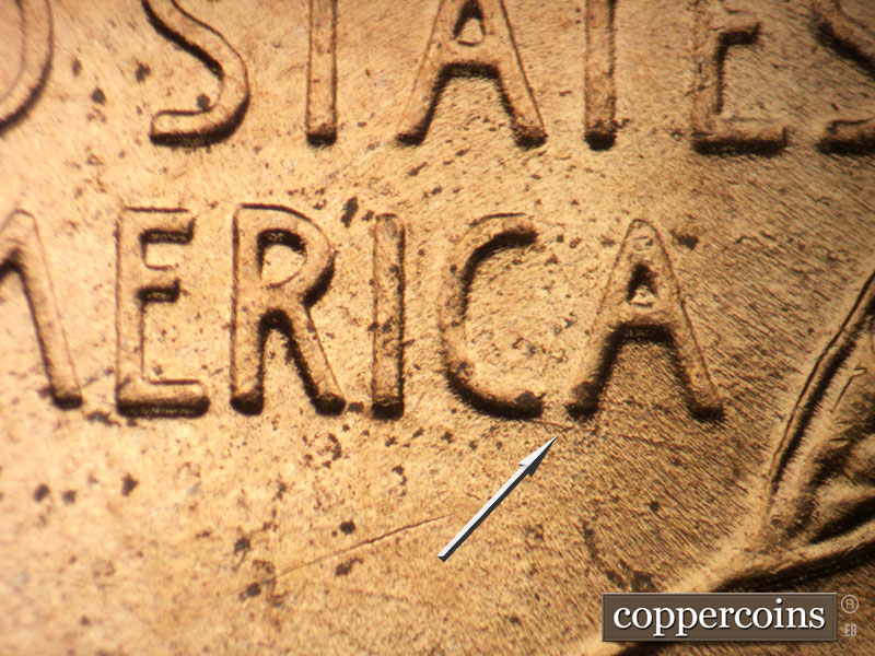 Die-stage B marker on 1952D•1MM•064 (1952 Repunched Mint Mark).
