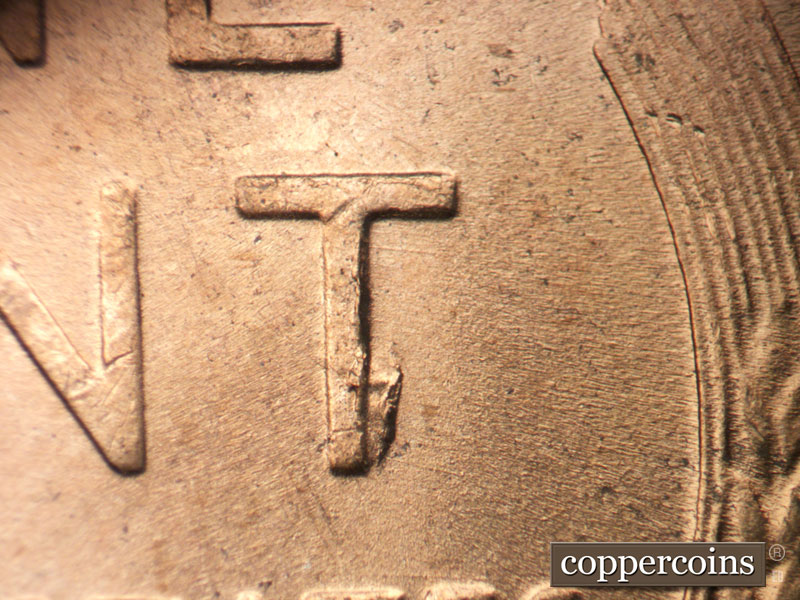 Die-stage C marker on 1952D•1MM•064 (1952 Repunched Mint Mark).